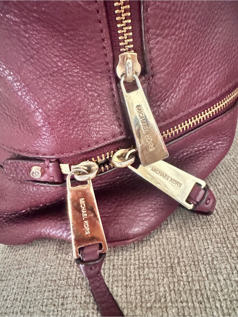 MICHAEL KORS Plum Leather Medium Backpack - Picture 5 of 10